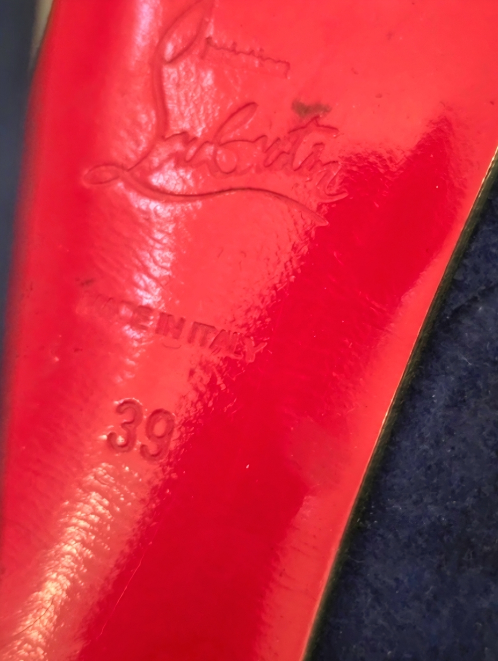 Christian Louboutin Royal Blue Suede Knee-High Boots - Size EU 39 (Fits US 8) - Picture 15 of 16